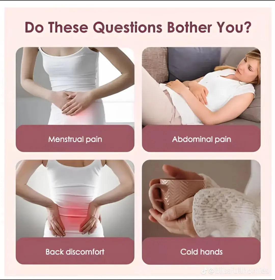 Period Pain Relief Heating Pad - Fast Heating Massage Pad Trendify Souq