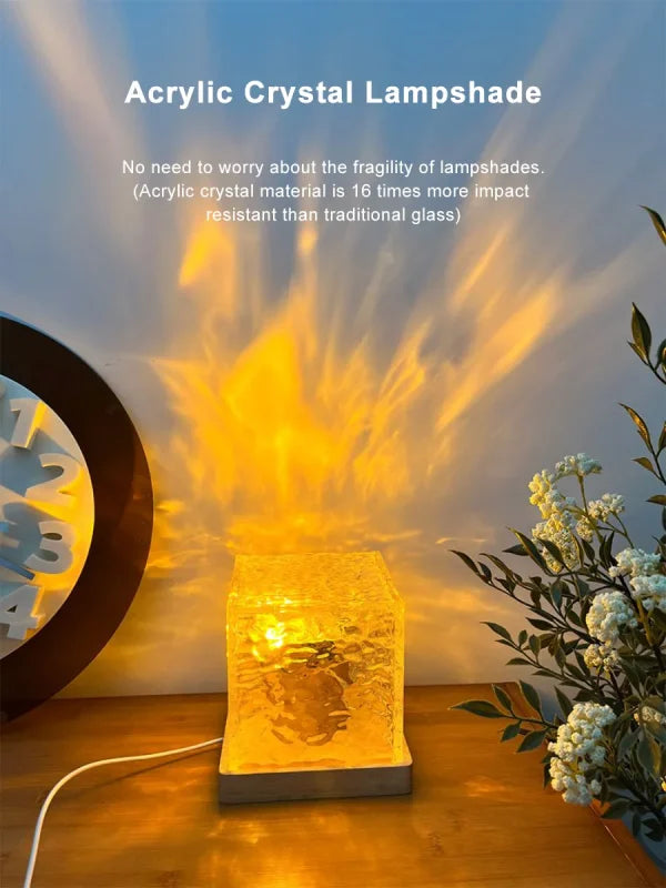 Dynamic Rotating Water Ripple Night Light 3 Colors